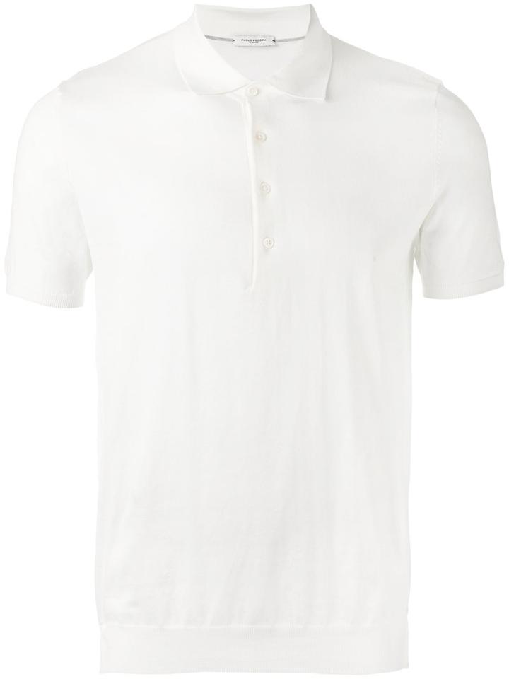 Paolo Pecora Polo Shirt, Men's, Size: Xl, White, Cotton