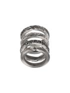 Chin Teo Stacked Embellished Rings - Metallic