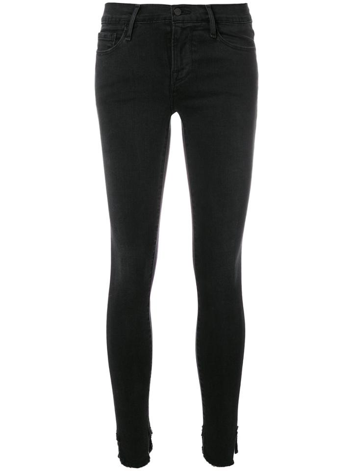 Frame Denim Low-rise Skinny Jeans - Black