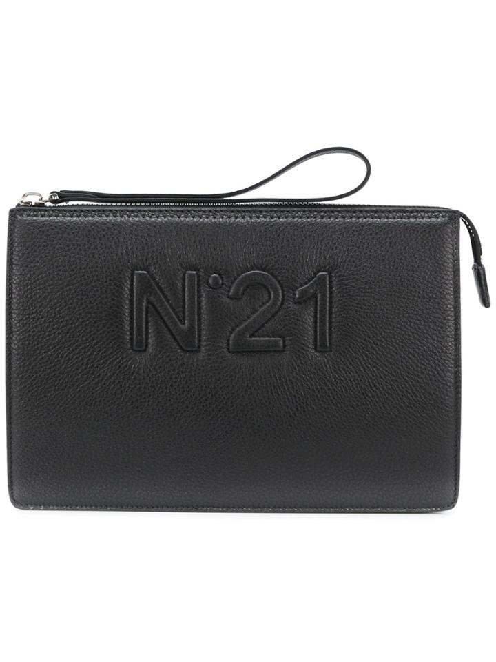 No21 Logo Clutch Bag - Black