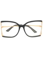Gucci Eyewear Contrast Frame Glasses - Black