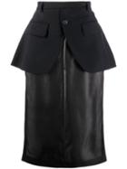 Maison Margiela Peplum Straight Skirt - Blue