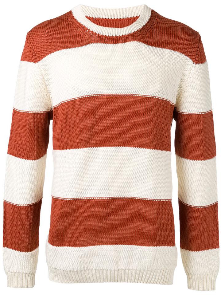 Golden Goose Deluxe Brand Striped Sweater, Men's, Size: Large, White, Cotton