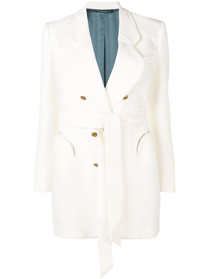Blazé Milano Double Breasted Coat - White