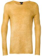 Avant Toi Scribble Print Sweater - Yellow