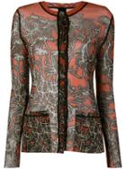 Jean Paul Gaultier Pre-owned Scrible Print Sheer Shirt - Yellow