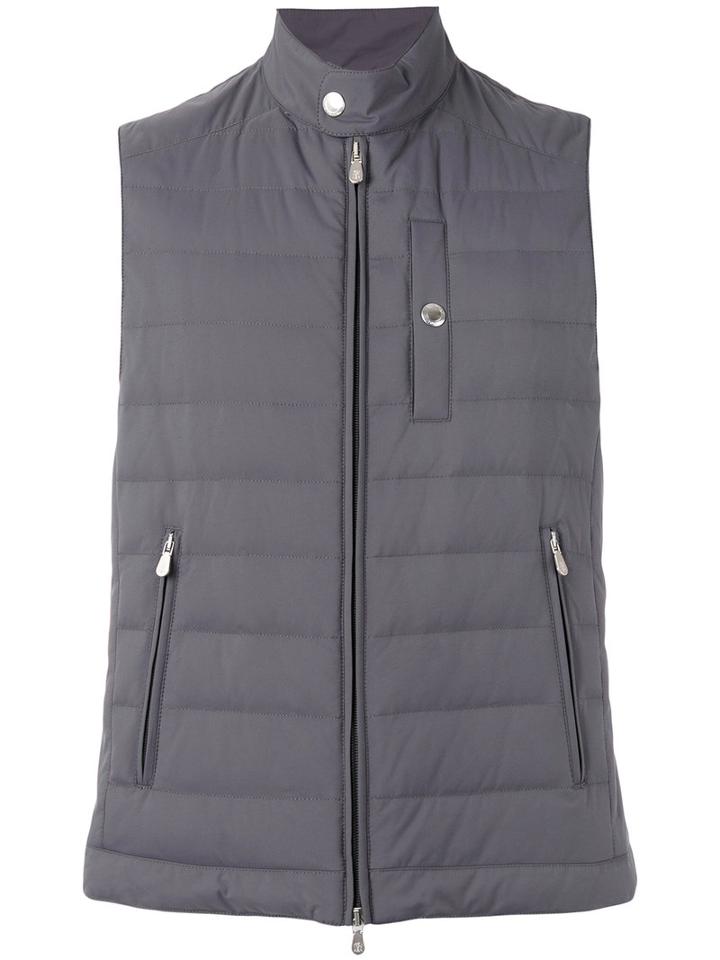 Brunello Cucinelli - Padded Gilet - Men - Nylon/polyamide/goose Down - M, Grey, Nylon/polyamide/goose Down