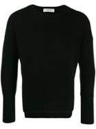 Valentino Vltn Jacquard Knit Sweater - Black