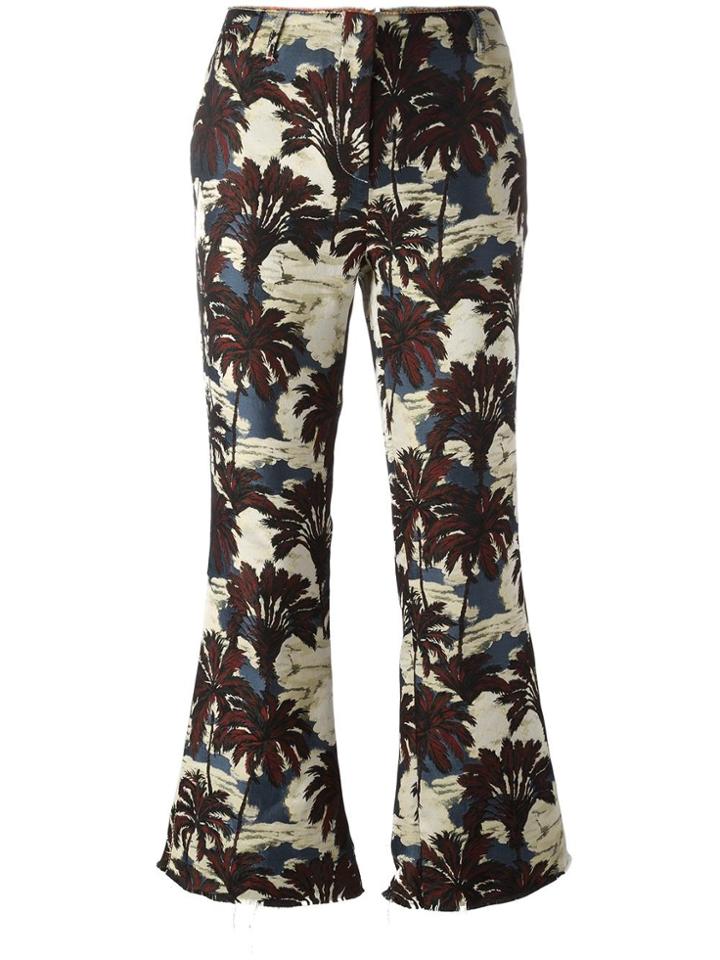 Philosophy Di Lorenzo Serafini Cropped Palm Tree Trousers -