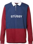 Stussy Panel Rugby Shirt, Men's, Size: Xl, Blue, Cotton