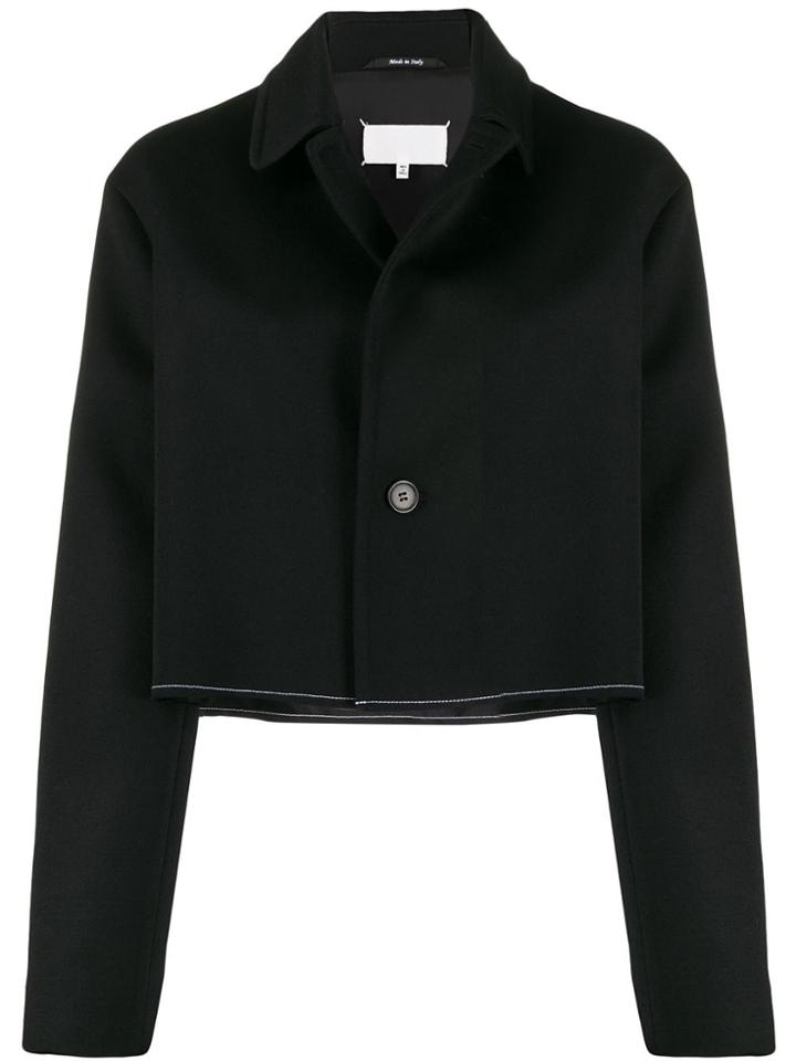 Maison Margiela Stitch Detail Cropped Jacket - Black