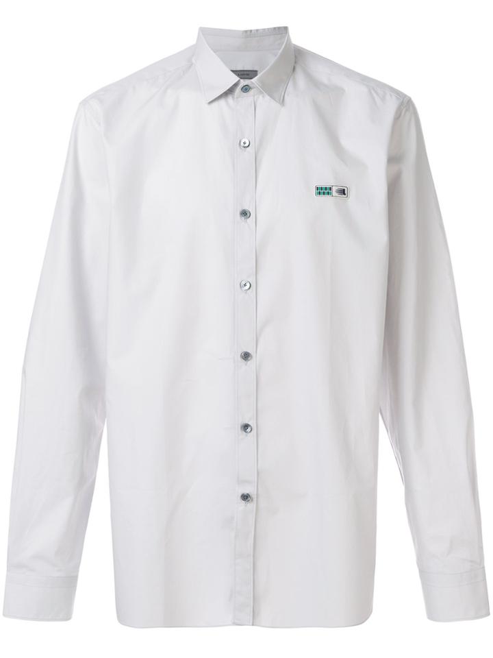Lanvin Straight Hem Logo Shirt - Grey