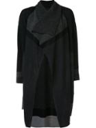 Issey Miyake Structured Cardi-coat, Women's, Size: 2, Grey, Nylon/cupro/rayon/wool