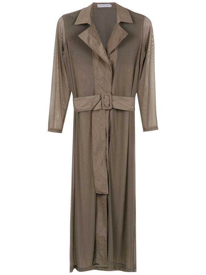 Mara Mac Belted Shirt Dress - Brown