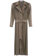 Mara Mac Belted Shirt Dress - Brown