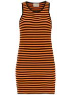 Andrea Bogosian Slim Fit Striped Dress - Black