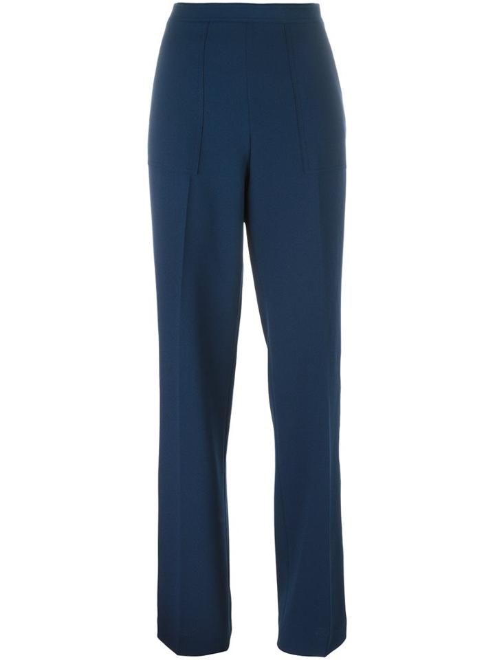 Tory Burch 'kerr' Trousers, Women's, Size: Iv, Blue, Polyester