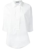 Hemisphere Plain Shirt, Women's, Size: Large, White, Cotton/spandex/elastane