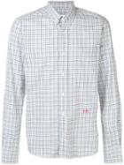 Ami Paris Slim Fit Button-down Shirt A.m.i Front Embroidery - Blue