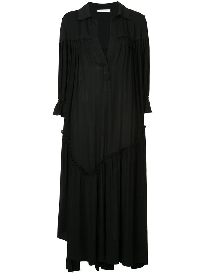 Victor Alfaro - Maxi Dress - Women - Elastodiene/viscose - 6, Black, Elastodiene/viscose