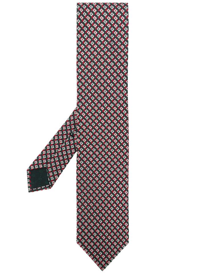 Gucci 3-d G Silk Tie - Green