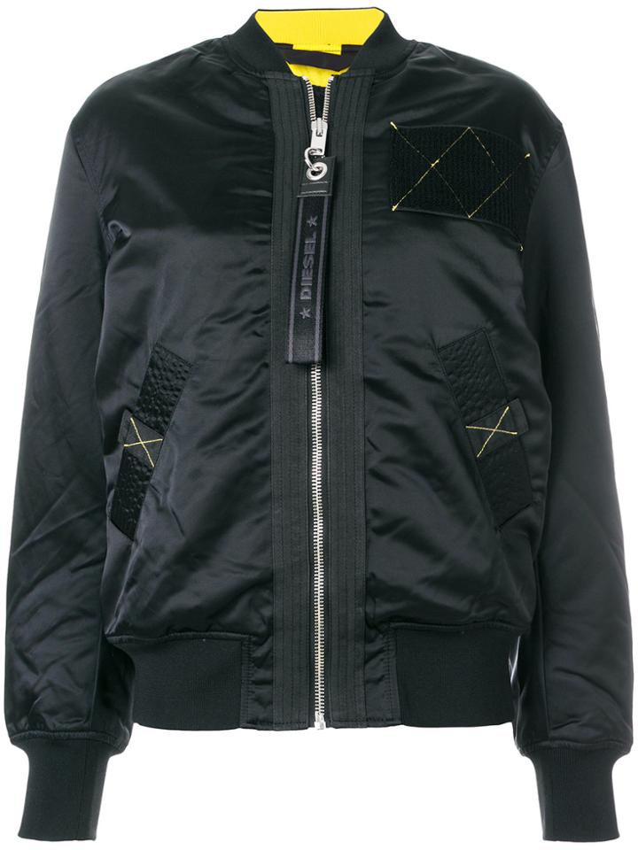 Diesel G-west-fl Bomber Jacket - Black
