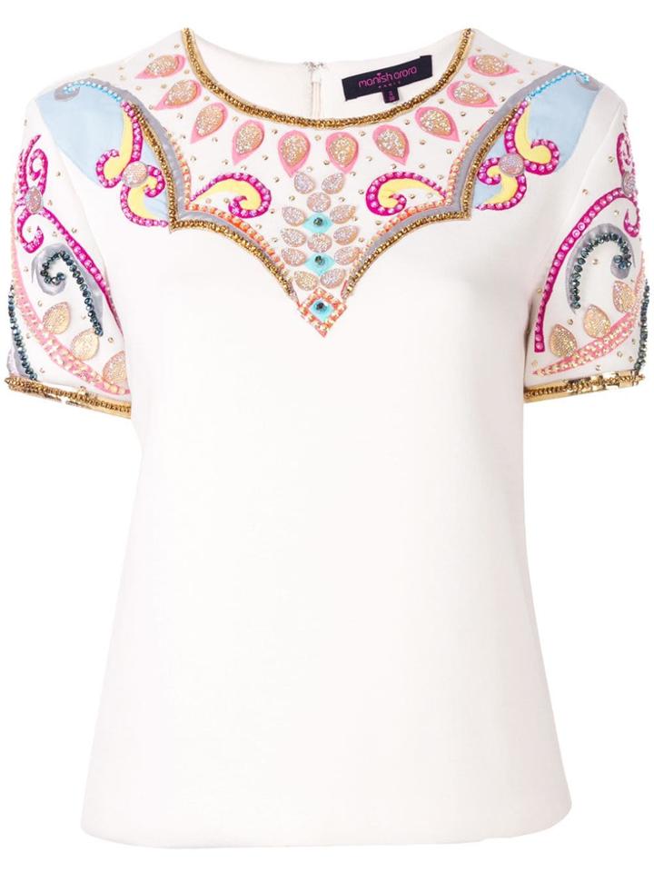Manish Arora Stud-embellished T-shirt - White