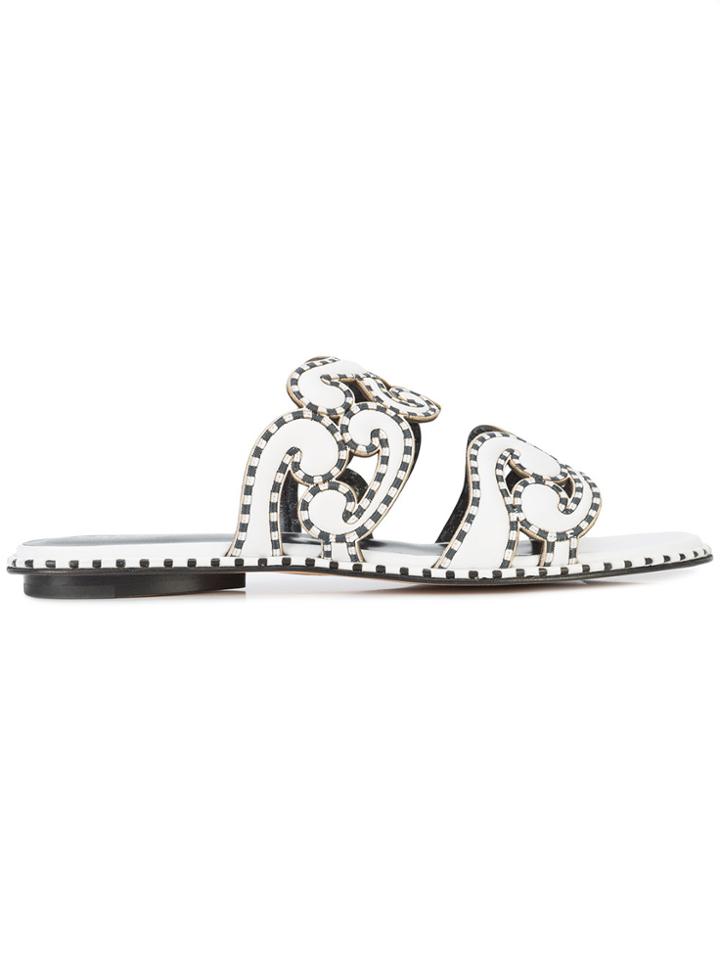 Derek Lam Issa Slide Sandal - White