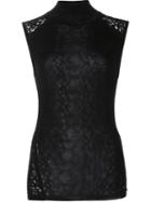 Zac Zac Posen High Neck Tank Top, Women's, Size: Xl, Black, Acrylic/wool