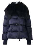 Moncler Grenoble Collar Detail Puffer Jacket, Women's, Size: I, Pink/purple, Polyamide/polyester/goat Fur