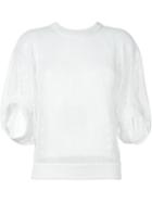 Givenchy Boxy Fishnet Top, Women's, Size: Small, White, Cotton/polyamide