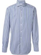 Barba Cuff Detail Pintriped Button Down Shirt