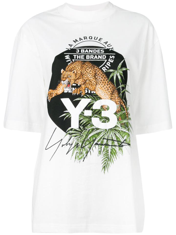 Y-3 Big Cat Print T-shirt - White