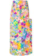 Eckhaus Latta Buttoned Floral Maxi Skirt - Multicolour