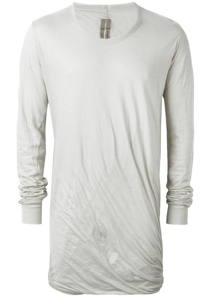 Rick Owens Draped T-shirt, Men's, Size: Medium, Grey, Cotton