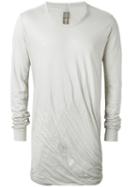 Rick Owens Draped T-shirt, Men's, Size: Medium, Grey, Cotton
