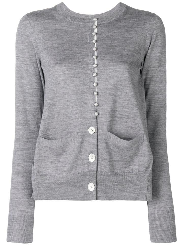 Sacai Cupro Insert Cardigan - Grey