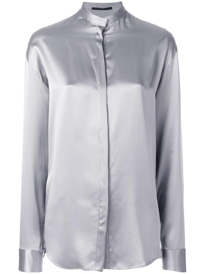 Haider Ackermann Oversized Mandarin Collar Shirt - Grey