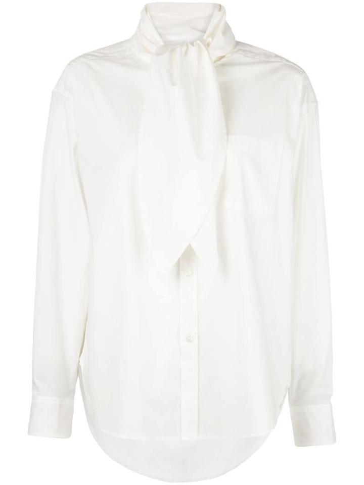 Sea Louise Neck-tie Blouse - White