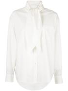 Sea Louise Neck-tie Blouse - White