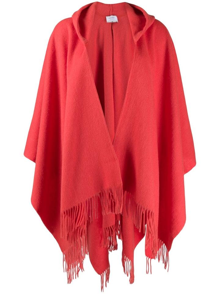 Snobby Sheep Fringed Hooded Cardigan - Orange