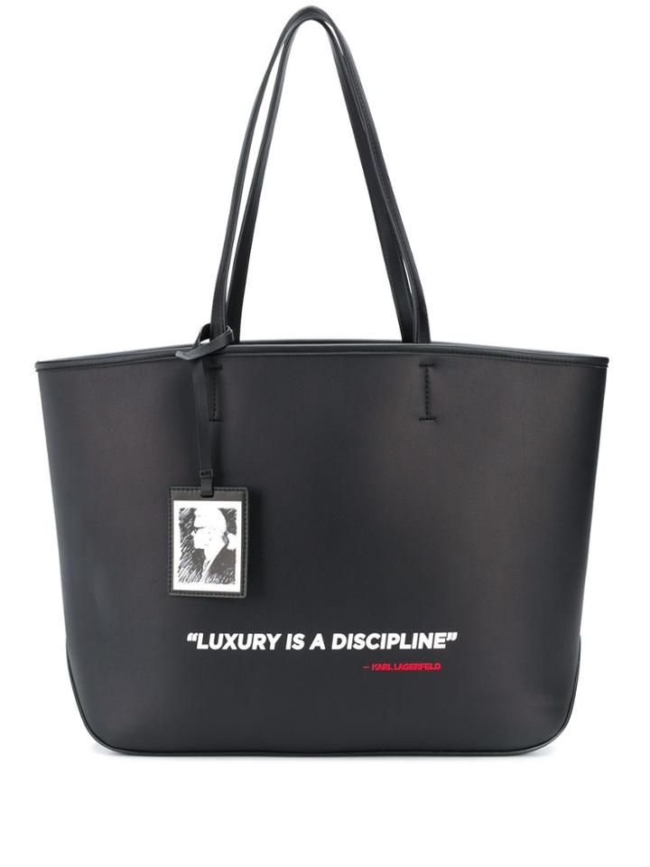 Karl Lagerfeld Karl Legend Shopper Tote - Black