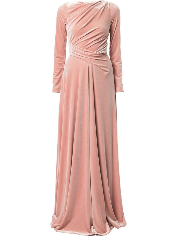 Talbot Runhof Ross Draped Gown - Pink