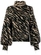 Unravel Project Zebra Striped Jumper - Black