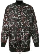 Haculla Abstract Print Bomber Jacket - Black