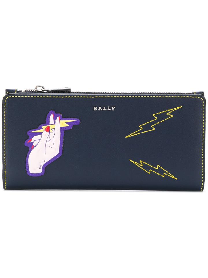 Bally Lill Lightning Bolt Wallet - Blue