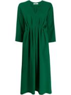 Odeeh Loose-fit V-neck Dress - Green
