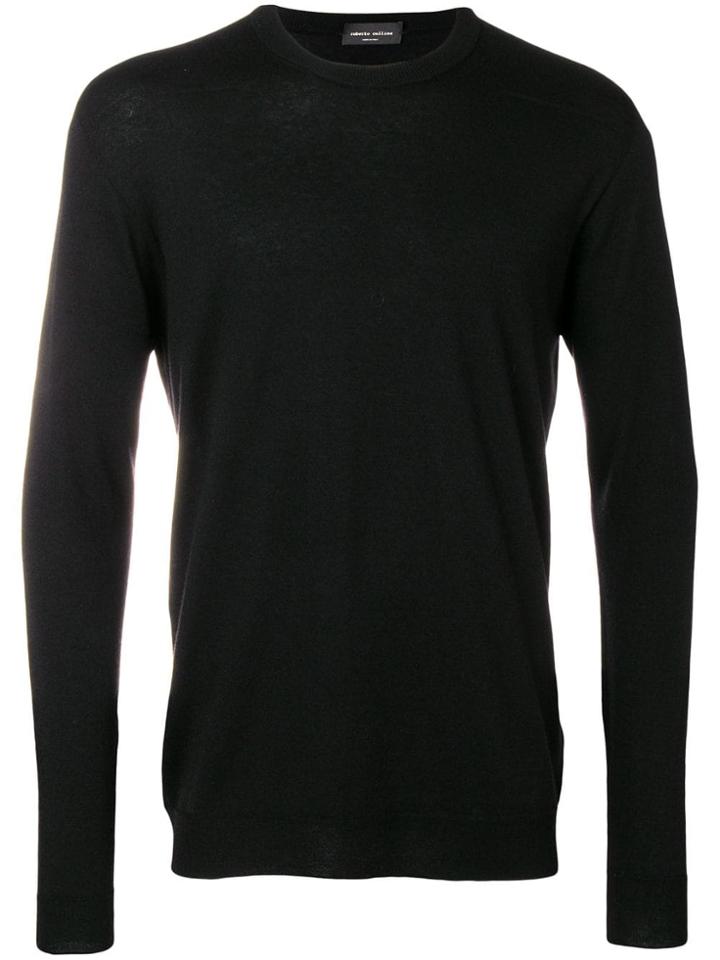 Roberto Collina Crew Neck Sweatshirt - Black