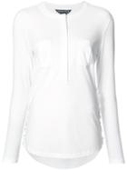 Thomas Wylde Dawn Ruffled Trim Shirt, Women's, Size: Xs, White, Cotton