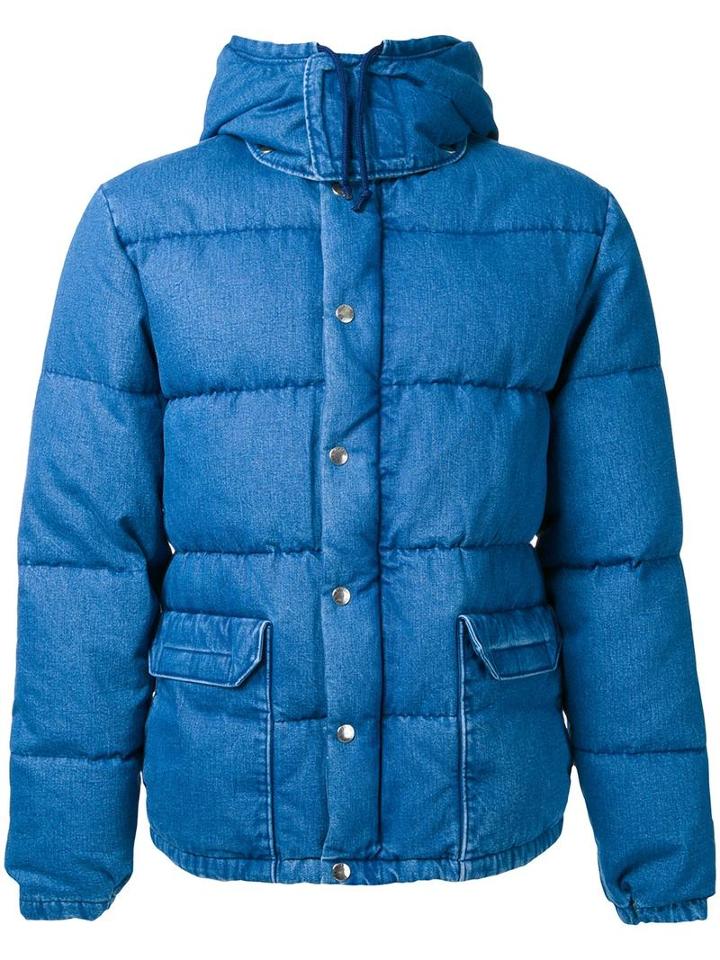 Gold Gold X Sugar Cane Denim Down Jacket, Men's, Size: Xl, Blue, Cotton
